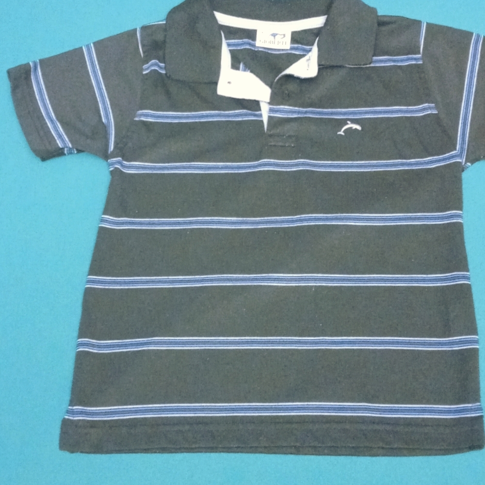 Gioberti size 5 black stripe polo